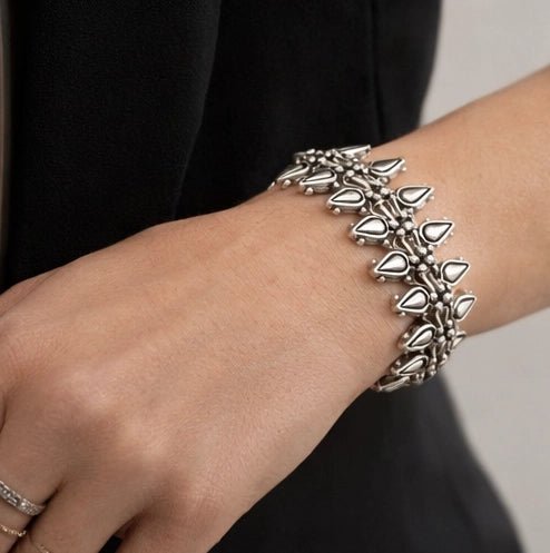 Silver plated brass bracelet - ELLY