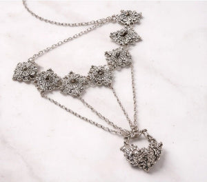 Silver plated brass bracelet ring - ELLY