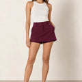 Skort Classico in Bordeaux – Made in Italy - ELLY