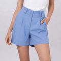 Sky Blue Tailored Shorts - ELLY