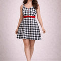 Square Neck Flannel Midi Dress - ELLY