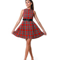 Striped Buffalo Plaid Midi Dress - ELLY