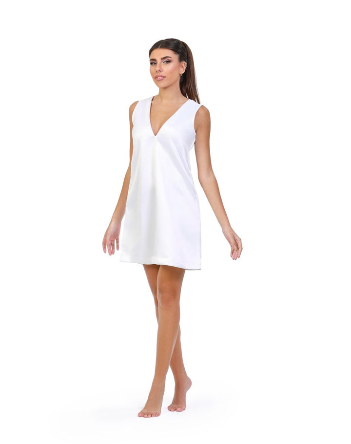 Summer Breeze White Tank Dress - ELLY
