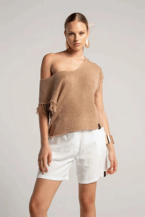 Tailored Bermuda Shorts – Bianco - ELLY