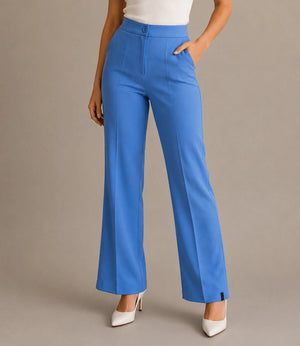 Tailored Flared Pants – Azzurro - ELLY