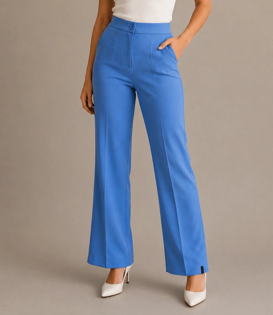 Tailored Flared Pants – Azzurro - ELLY