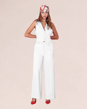 Tailored Open - Back Gilet – BIANCO - ELLY