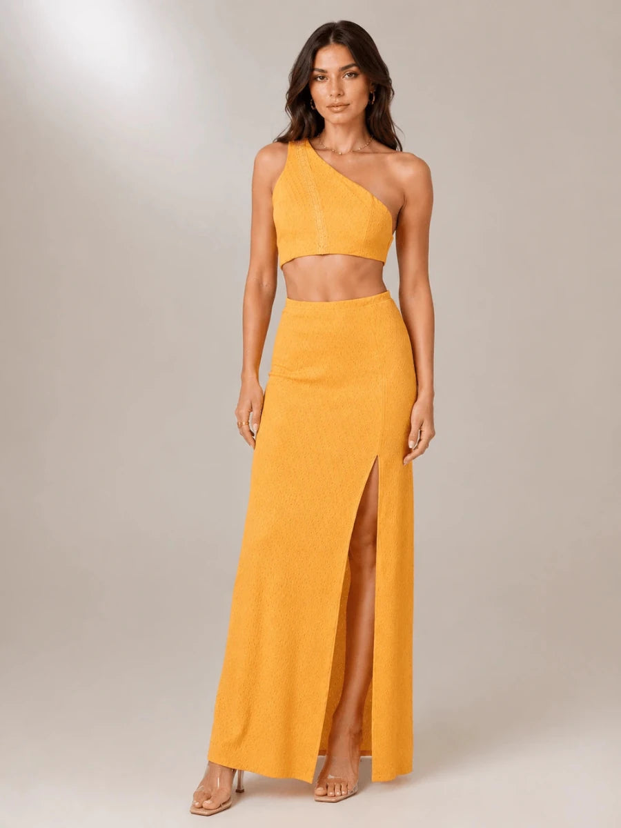 Tangelo One - Shoulder Cut - Out Maxi Dress - ELLY