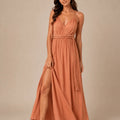 Terracotta Breeze Braided Maxi Dress - ELLY