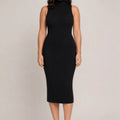 Treccia Turtleneck Knit Dress - ELLY