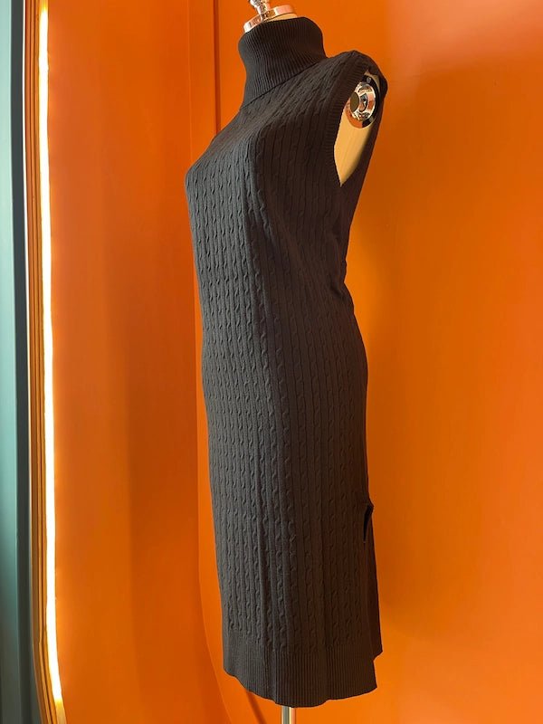 Treccia Turtleneck Knit Dress - ELLY