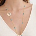 Turquoise Crystal Ornament ELLY Necklace - ELLY