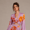 Twist - Front Floral Top – Rosa - ELLY
