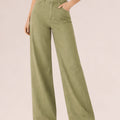 VerdeSalvia Wide - Leg High - Waisted Pants - ELLY