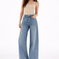 Vintage Indigo High - Waist Wide - Leg Jeans - ELLY