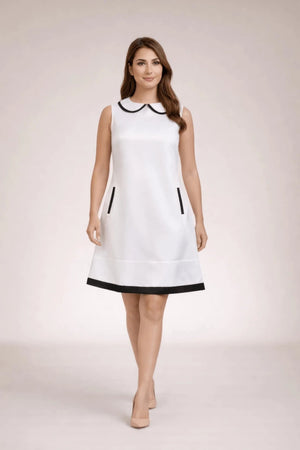Vintage - Inspired Monochrome Shift Dress - ELLY