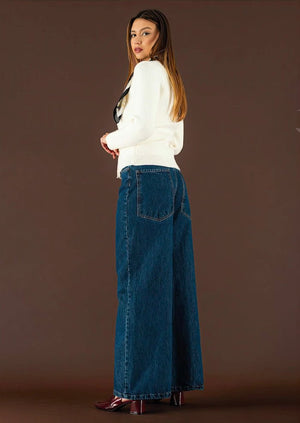 Wide - Leg Raw Denim Jeans - ELLY
