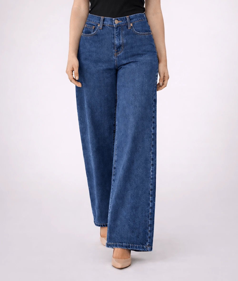 Wide - Leg Raw Denim Jeans - ELLY