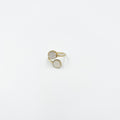 18 karat gold plated brass ring featuring a striking baroque stone - ELLY