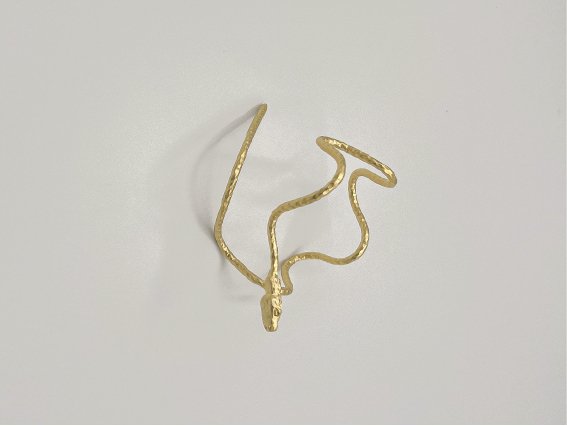 18 Karat Gold Plated Brass Snake Shape Bracelet - ELLY