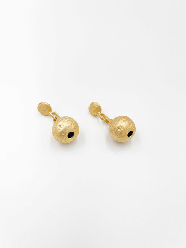 18 karat gold plated copper earrings earrings - ELLY