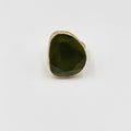 18 karat gold plated ring adorned with a stunning zircon stone - ELLY