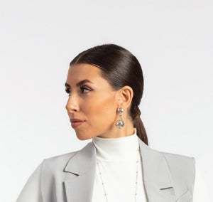 18 karat silver plated copper earrings - ELLY