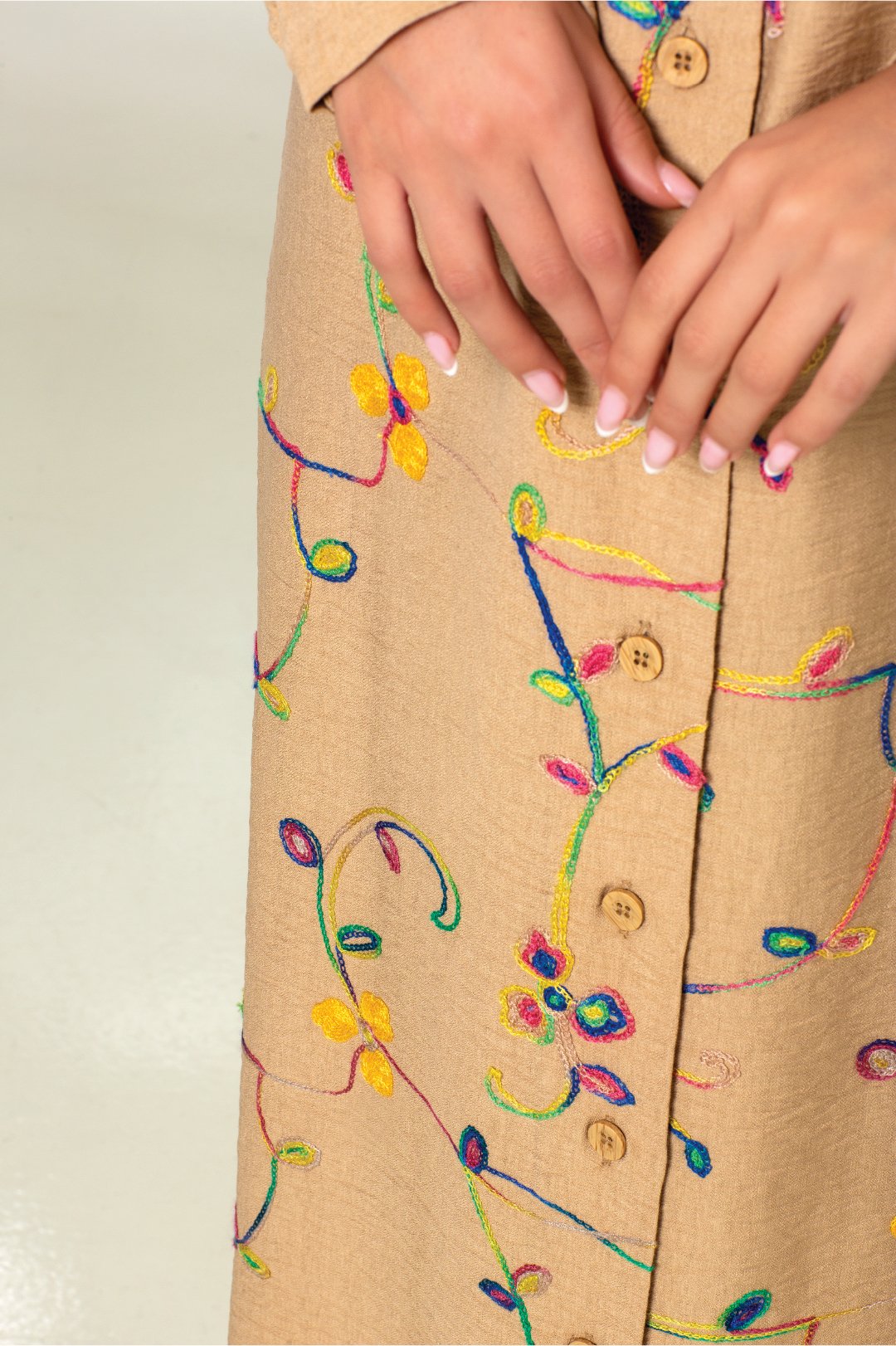 Beige Linen Dress - ELLY