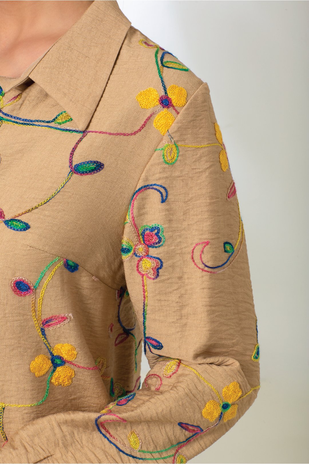 Beige Linen Dress - ELLY