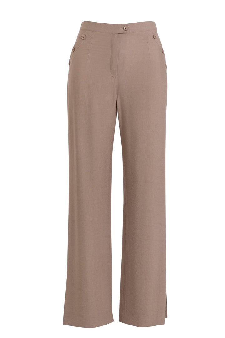 Beige Linen Pants - ELLY