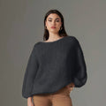 Black Oversized Knitted Sweater - ELLY