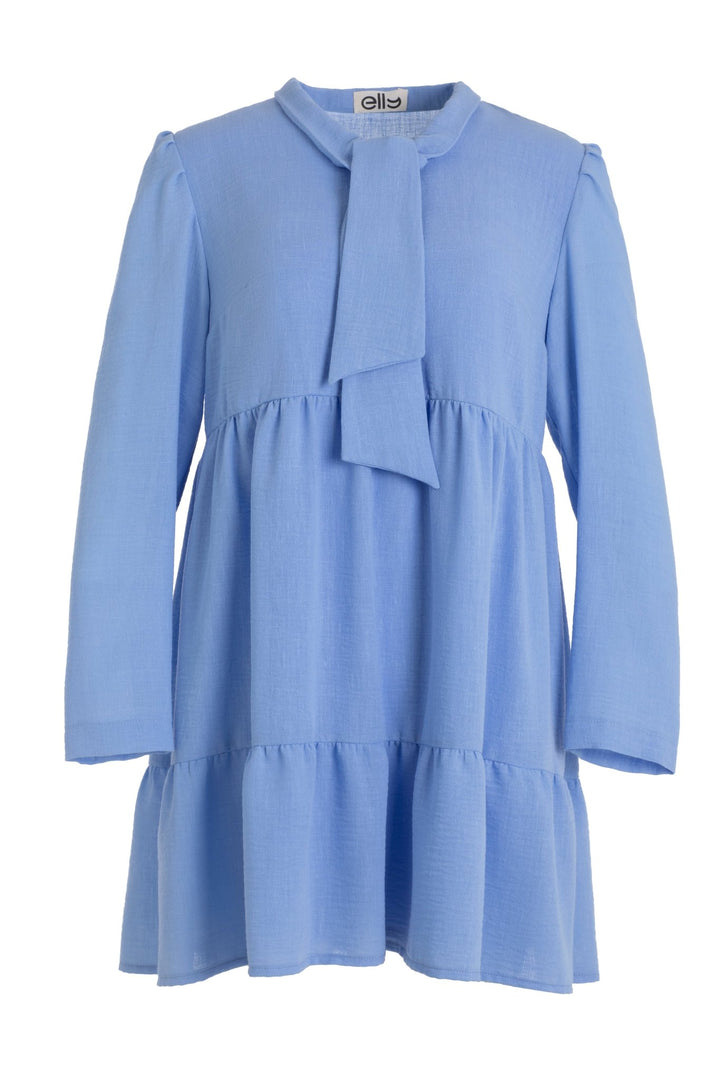Blue Linen Dress - ELLY