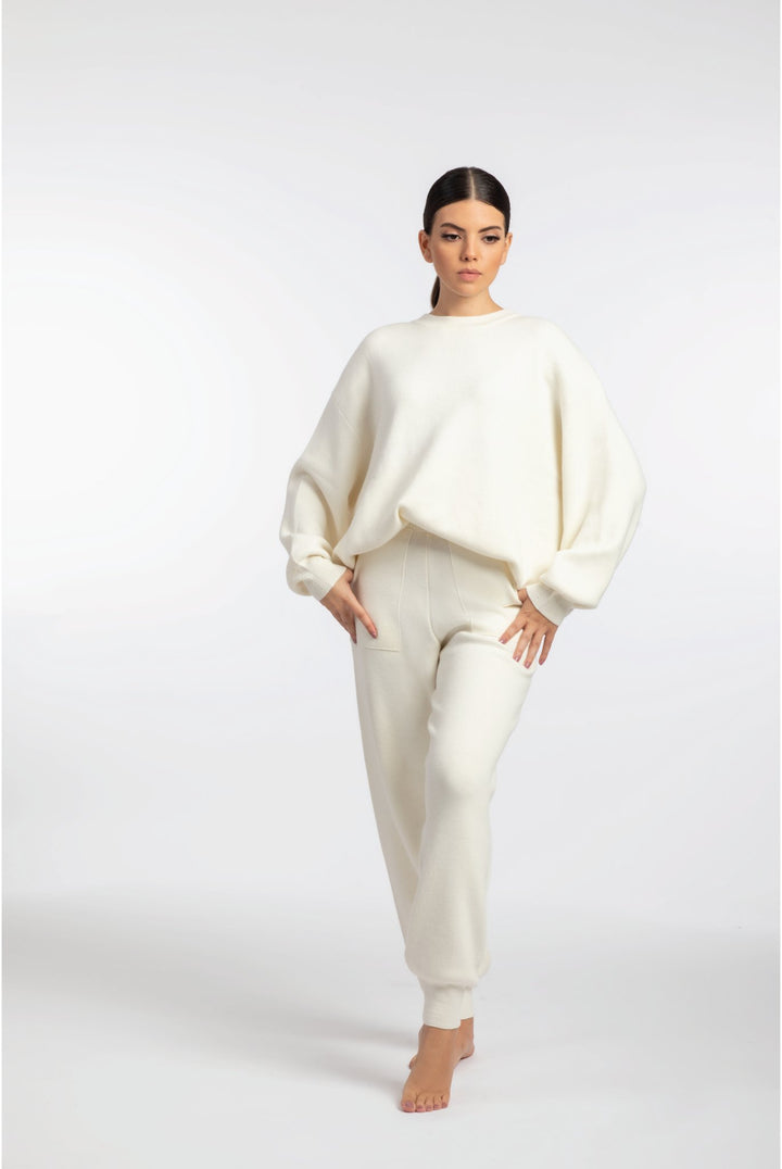 Cashmere Light Beige Bliss Loungewear Set - ELLY