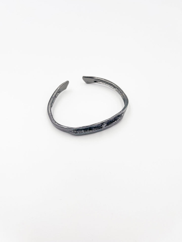 Copper bracelet coated in black rhodium - ELLY