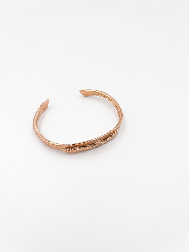 Copper bracelet coated in rose gold rhodium - ELLY