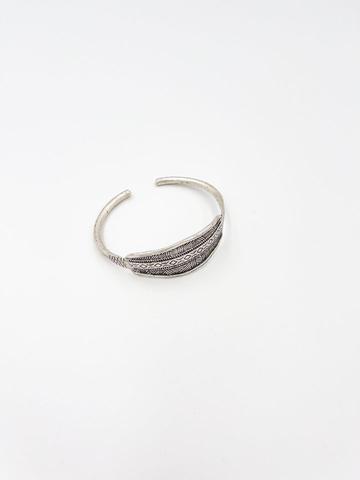 Copper bracelet coated in silver rhodium - ELLY