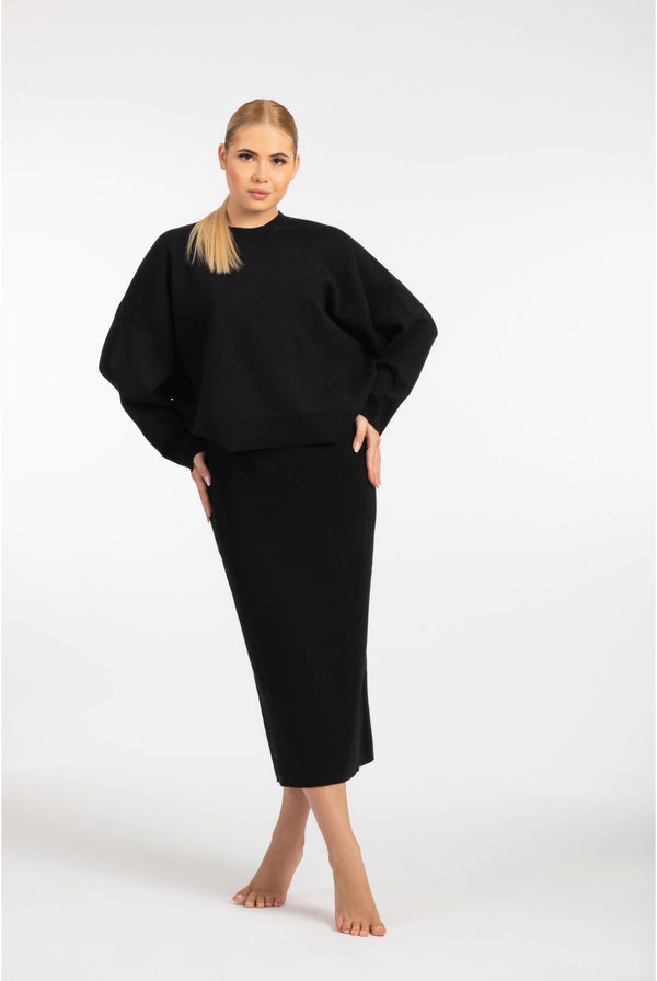 Cozy Chic Black Loungewear Set - ELLY