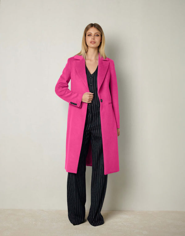 Fucsia Long Coat - ELLY