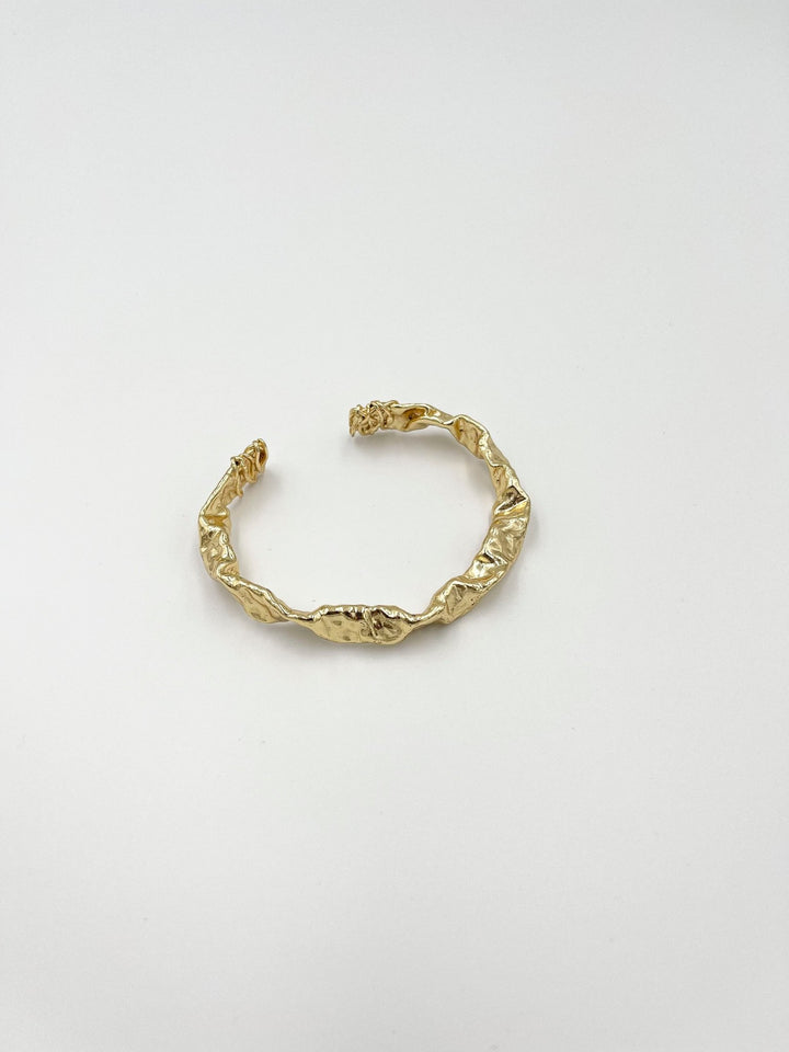 Gold Color Copper bracelet coated in rhodium - ELLY