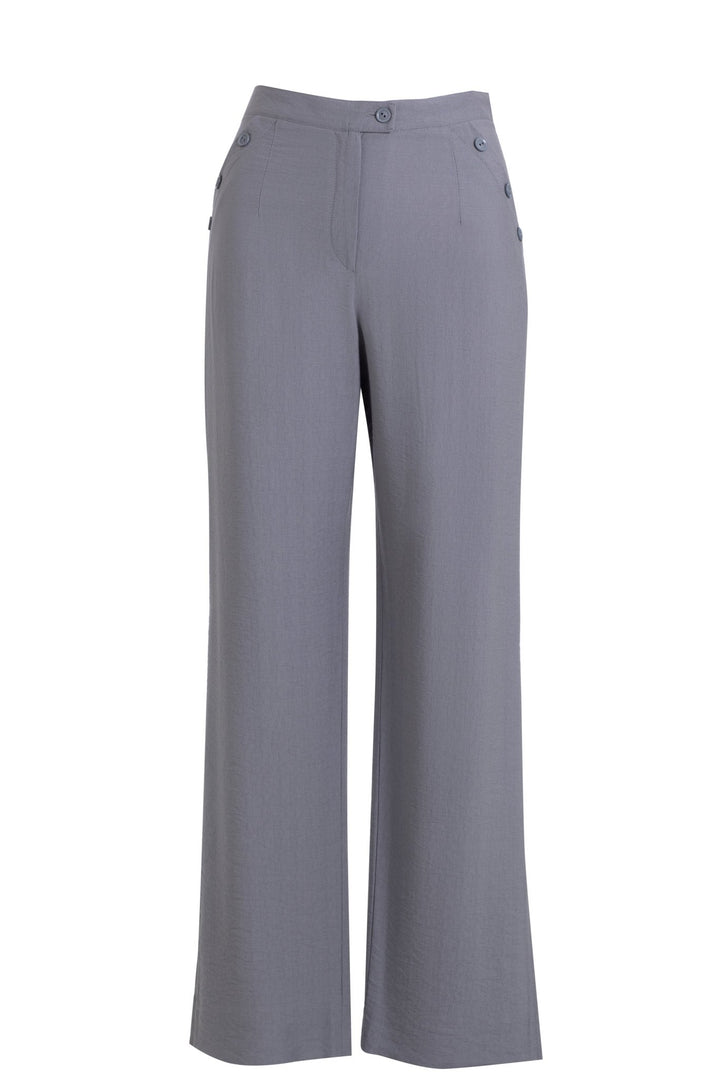 Grey Linen Pants - ELLY