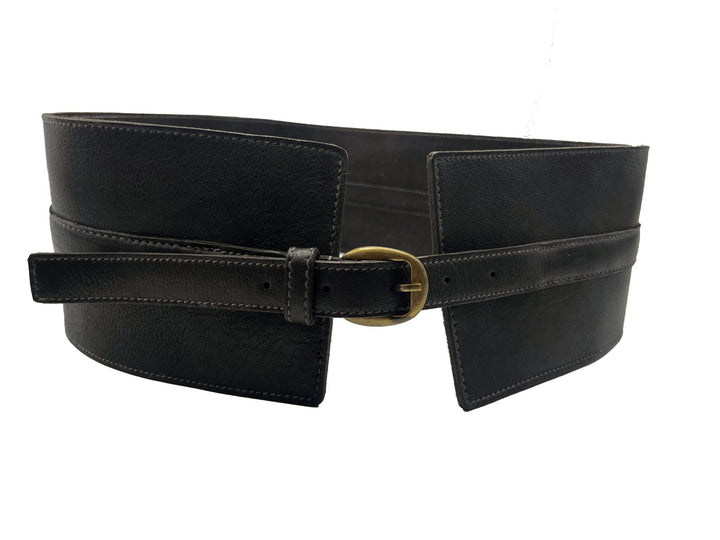 Handmade Leather Belt - Classic Black - ELLY