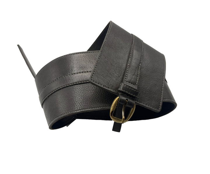 Handmade Leather Belt - Classic Black - ELLY
