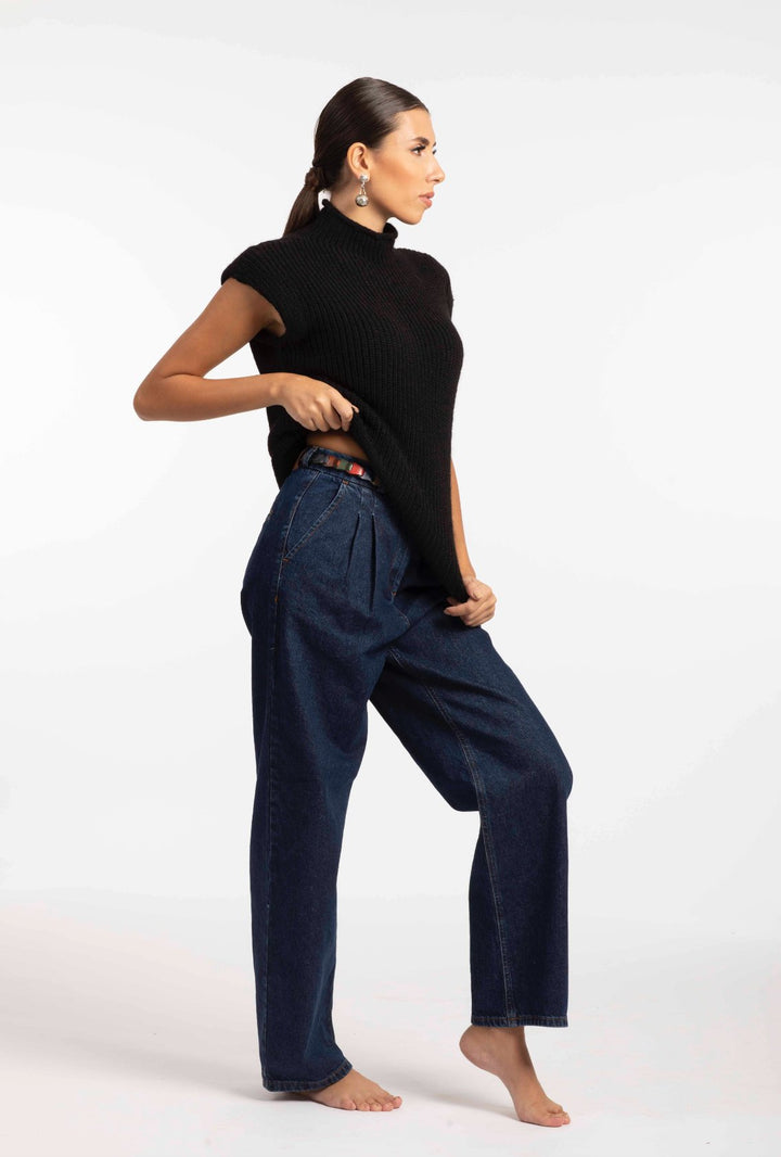 Jeans with Pleats - ELLY