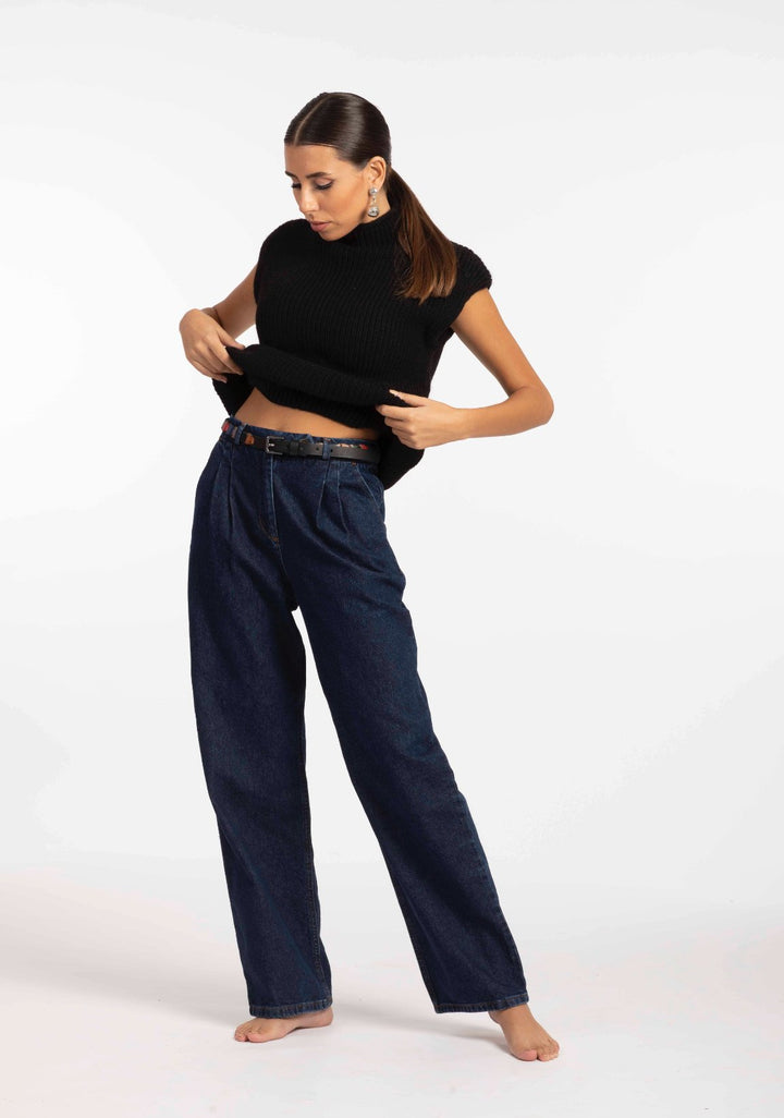 Jeans with Pleats - ELLY