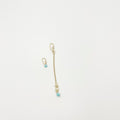 Light Blue Ornament 18-Karat Gold-Plated Brass Earrings - ELLY