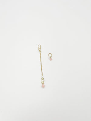 Pink Ornament 18-Karat Gold-Plated Brass Earrings - ELLY