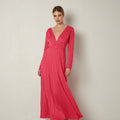 Red Sparkling Wrap Dress - ELLY