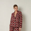 Retro Print Pants and Blazer Set - ELLY