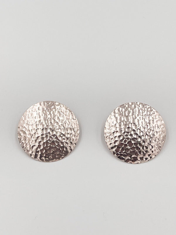 Rhodium coated brass earrings - ELLY