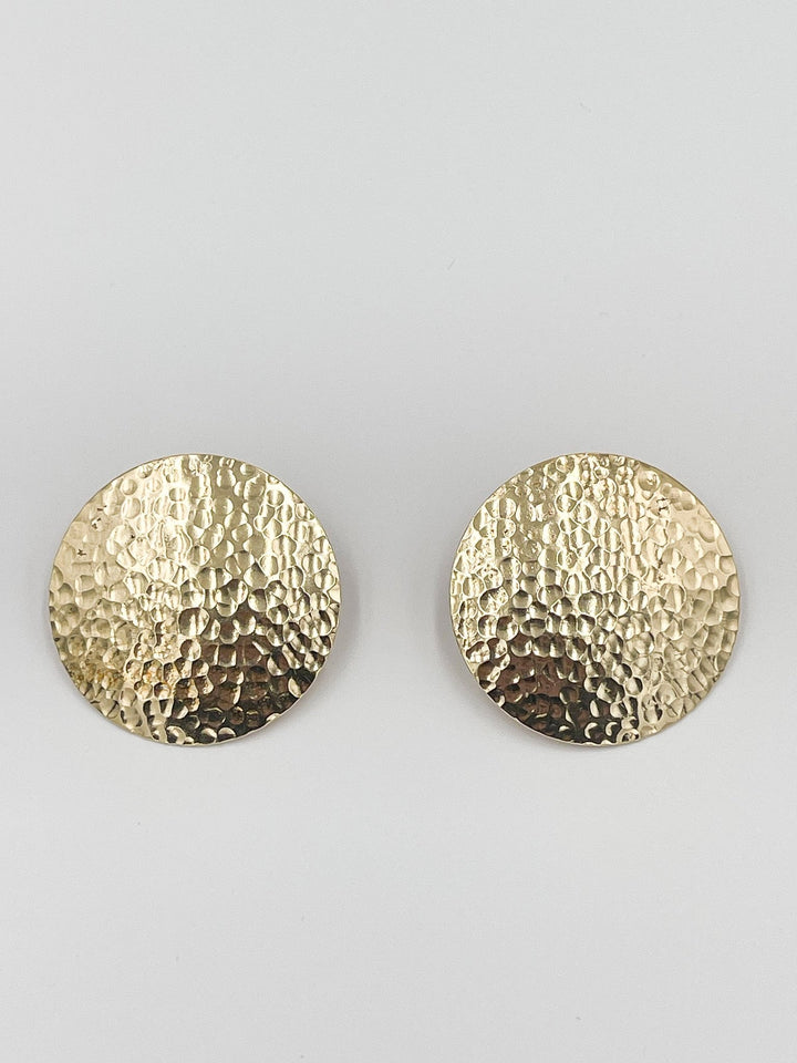 Rhodium coated brass earrings - ELLY